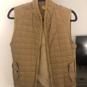 Faux fur lined vest